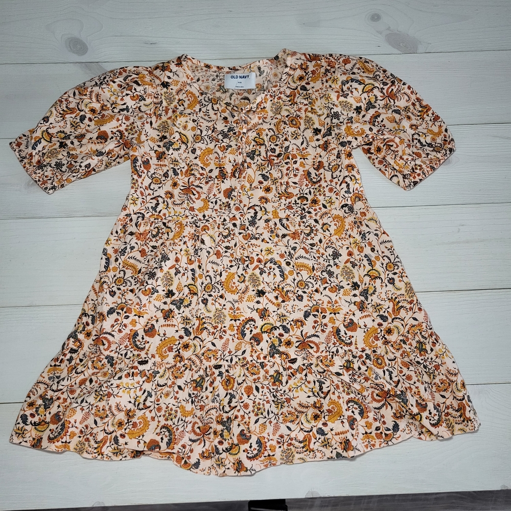 Old Navy Girl's Ditsy Floral Dress Cotton Blend BOHO Western Coastal Cowgirl.